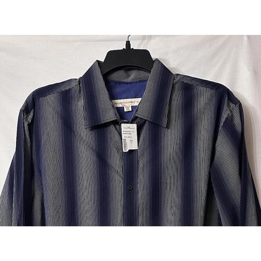 NWT Pronto Uomo Mens Long Sleeve Button Casual Cotton Knit Shirt Size XL - Picture 2 of 14